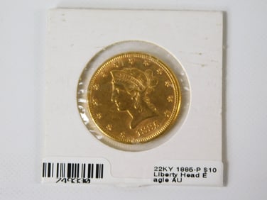1885 P $10 Liberty Head Eagle Gold Coin