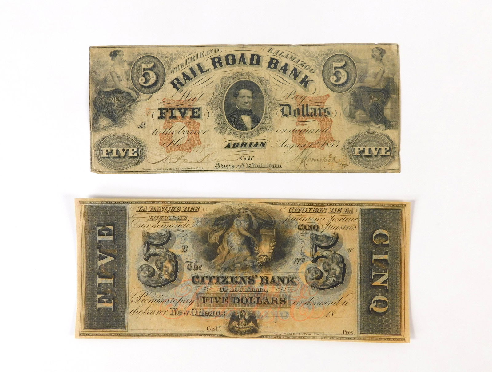 2 Early US Bank Notes (1 of 5)