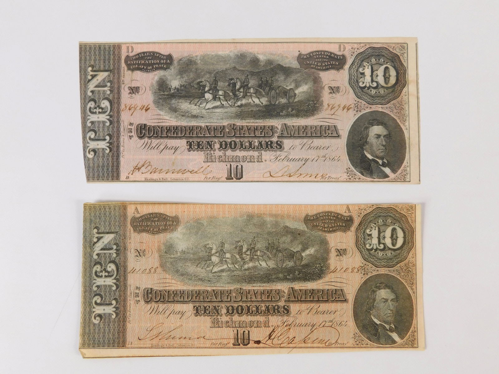 2 Confederate States Bank Notes (1 of 5)