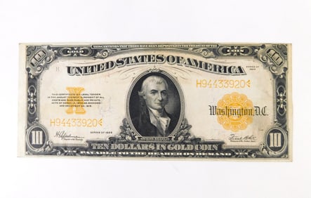 1922 $10 Large Gold Certificate