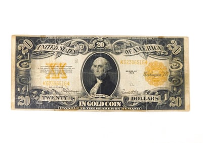 1922 $20 Large Gold Certificate