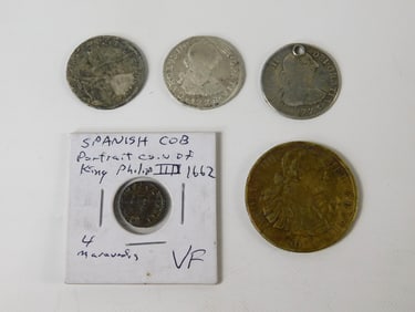 4 Early Spanish Coins
