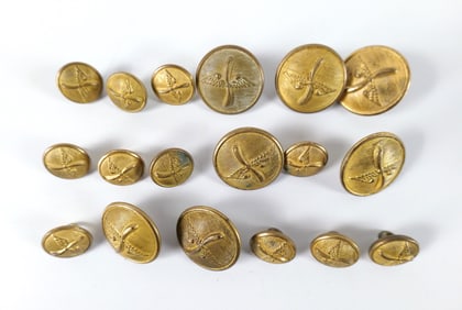 Grouping of Peruvian Air Force French Buttons