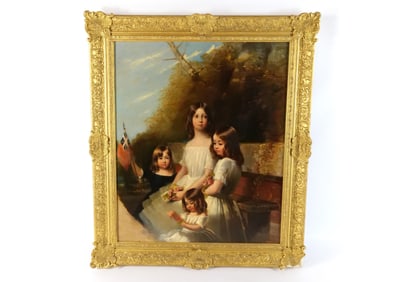 Oil on Canvas by Henry Barraud - "The Daughters"