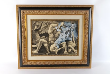 Lithograph with Hand Coloring by Pablo Picasso