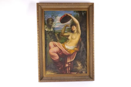Serigraph with Oil Painted Highlights - French Mythological Wood Nymph