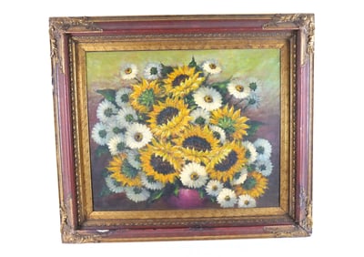 Oil on Canvas - Still Life of Flowers