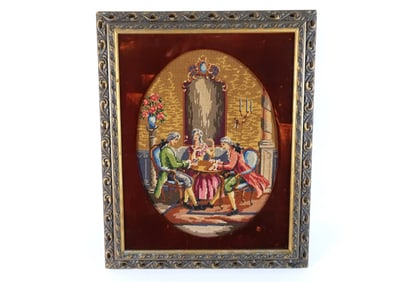 Framed Needlepoint - French Scene