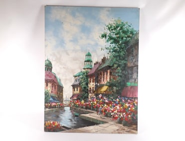 Oil on Canvas - European Street Scene