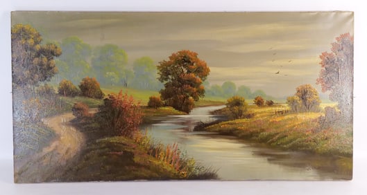Oil on Canvas - Stream with Forest
