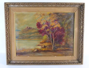 Oil on Canvas - Fall Forest Scene
