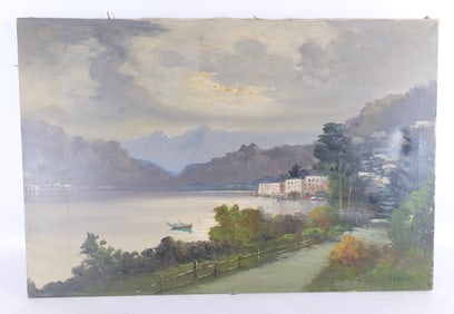 Oil on Canvas - River Scene
