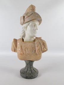 Hand Carved Alabaster Bust