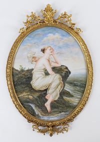 Hand Painted Limoges Style Plaque