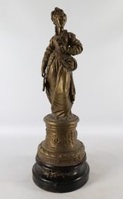 Antique Mixed Metal Statue
