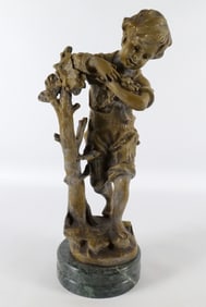 Bronze Statue on Marble Base