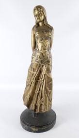 Bronze Statue - Woman in Dress
