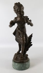 Bronze Statue - Young Girls Smelling Flowers