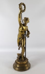 Antique Mixed Metal Table Lamp