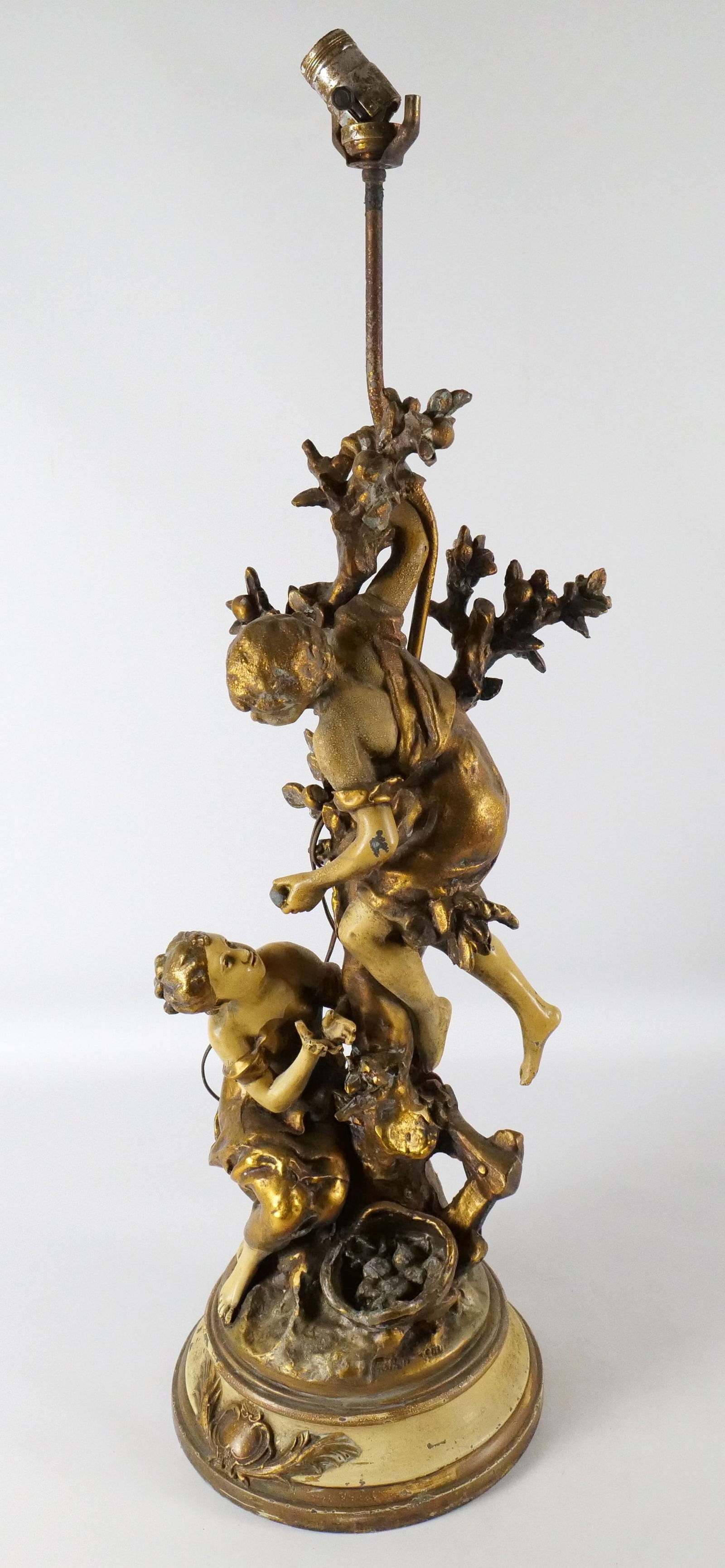 Oversized Cold Painted Mixed Metal Table Lamp (1 of 16)