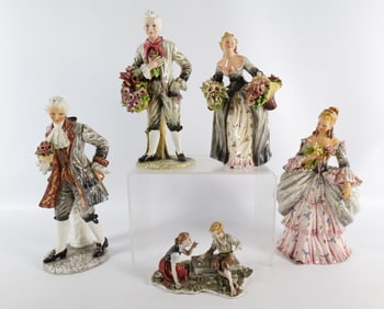 Group Lot of Vintage Italian Porcelain Figurines