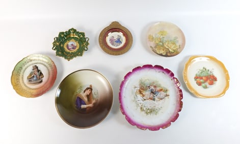 Lot of 7 Porcelain and Pottery Plates/Chargers