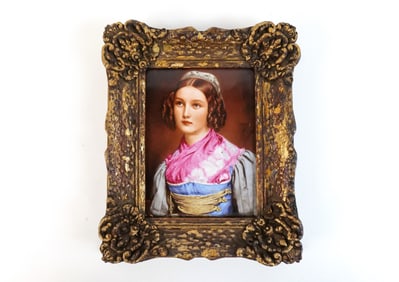 Framed Porcelain Plaque