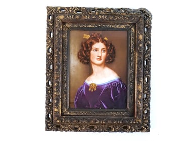 Framed Porcelain Plaque