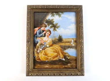 Framed Porcelain Plaque