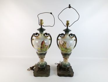 Pair of Circa 1920's Decorative Table Lamps