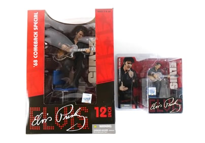 Lot of 2 McFarlane Elvis '68 Comeback Special Action Figures