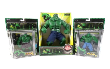 Lot of 3 Marvel Hulk Action Figures