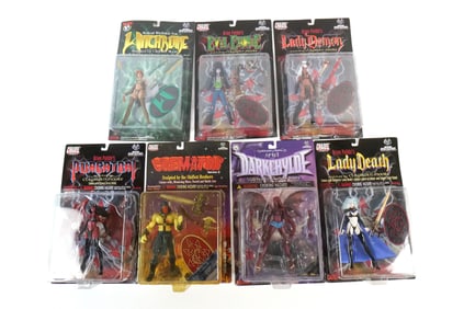 Lot of 7 Moore Action Collectibles Action Figures