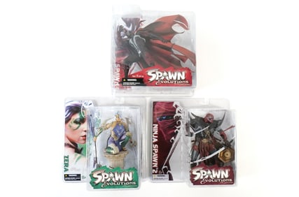 Lot of 3 McFarlane Spawn Evolutions Action Figures
