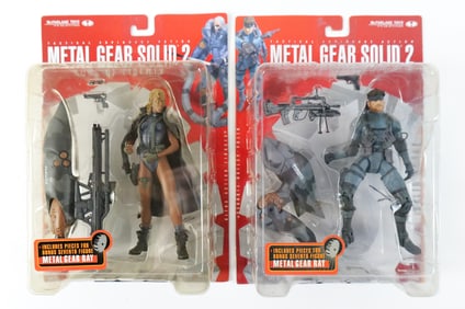 Lot of 2 McFarlane Metal Gear Solid 2 Action Figures