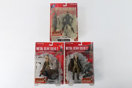 Lot of 3 McFarlane Metal Gear Solid 2 Action Figures