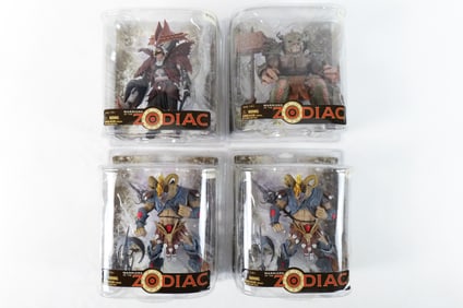 Lot of 4 McFarlane Warriors of the Zodiac Action Figures