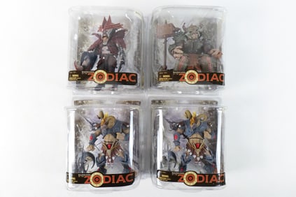 Lot of 4 McFarlane Warriors of the Zodiac Action Figures