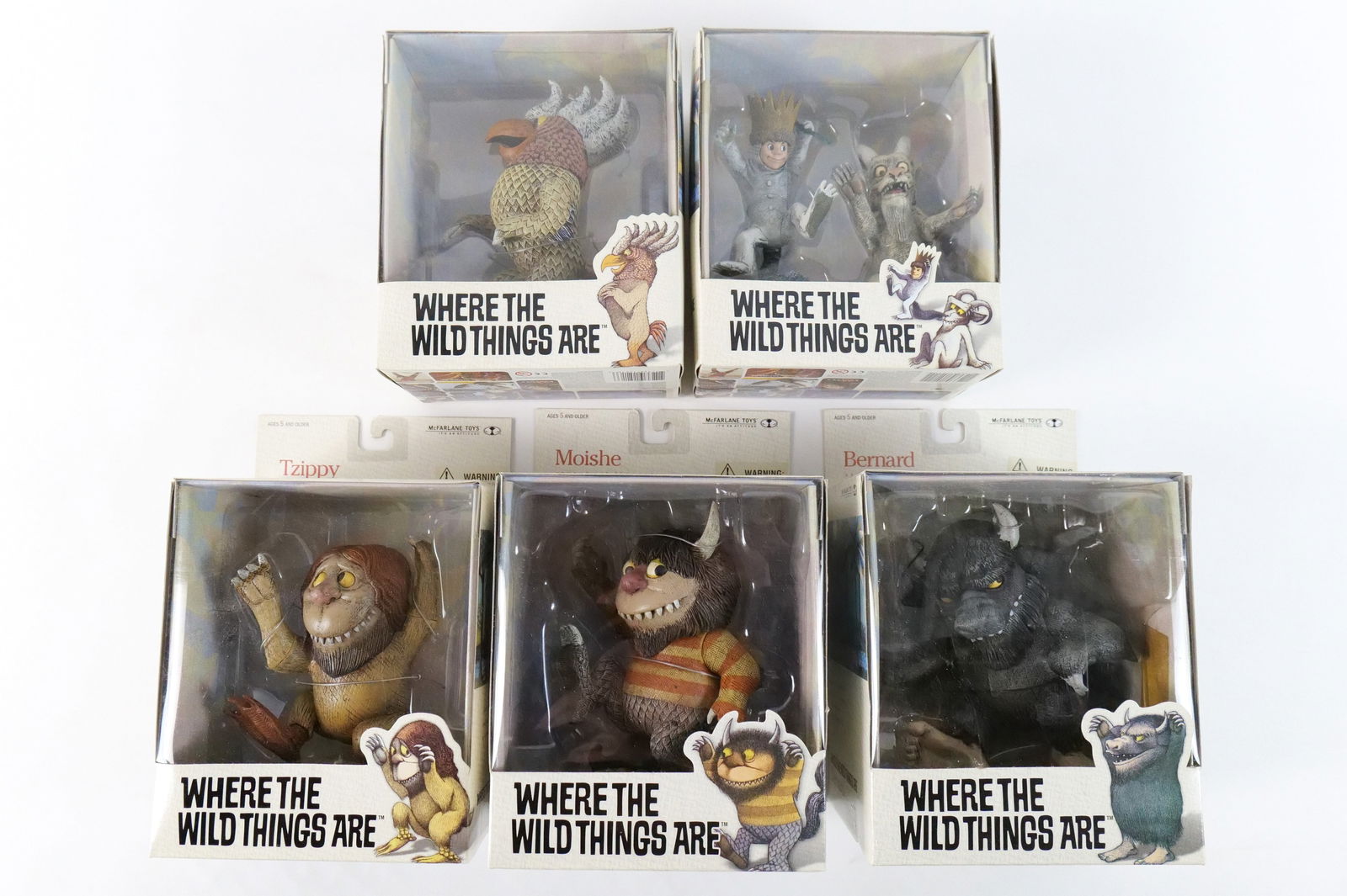 6pc Mcfarlane Where The Wild Things Are Figurines