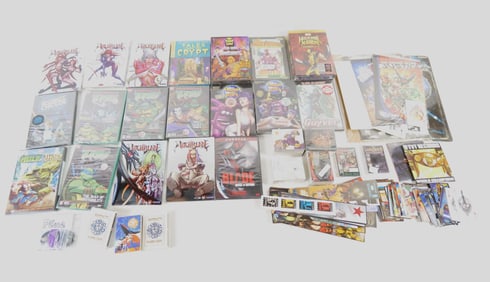 Group of DVD's and Trading Cards