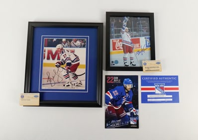 Lot of 3 New York Rangers Signed Items