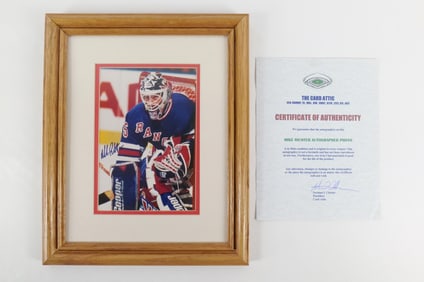 Mike Richter New York Rangers Signed Framed Photo