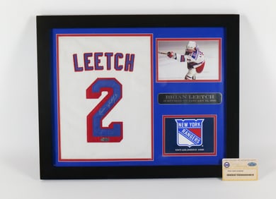 Brian Leetch Autographed Retirement Commemorative Collage