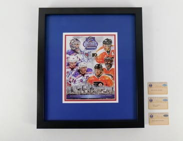 Triple Signed 2012 NHL Winter Classic Framed Program