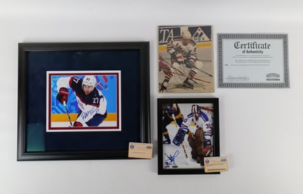 Lot of 3 New York Rangers Autographed 8x10 Photographs