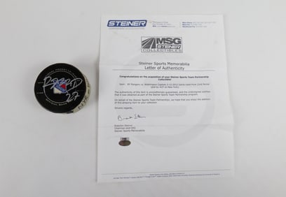New York Rangers Autographed Official Game Used Puck