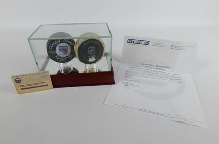 New York Rangers Brandon Dubinsky Dual Puck Display