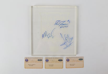Authentic Madison Square Garden Rink Plexi - Triple Signed
