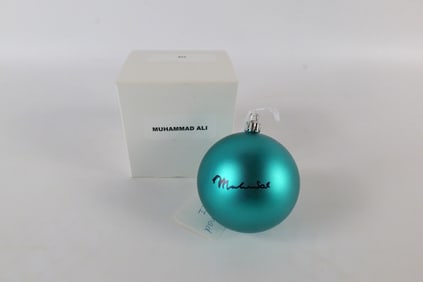 Muhammad Ali Autographed Christmas Ornament