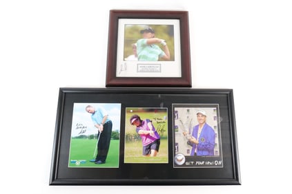 Lot of 2 Autographed Golf Collectibles